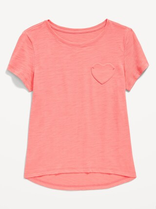 Softest Heart-Pocket T-Shirt for Girls | Old Navy (US)