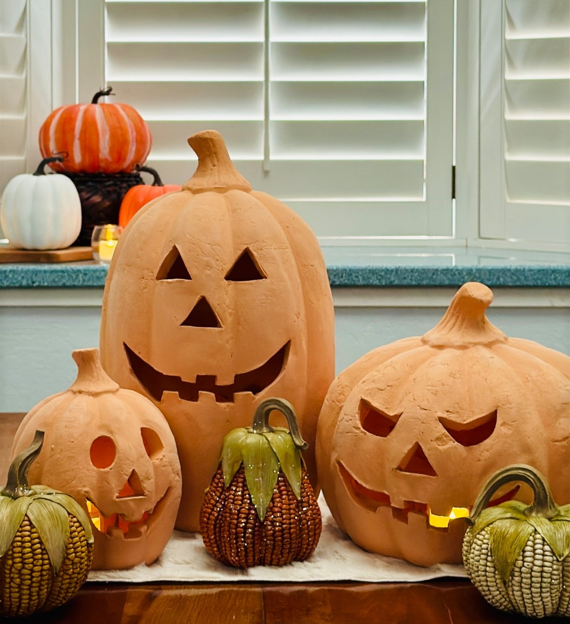 Chic Halloween Decor Worth the Price
 These terracotta jack-o’-lanterns from Amazon are stunning—they look like something you’d find at a high-end home store, but without the luxury markup. Still a bit of a splurge, but 100% worth it for the quality. And the glitter corn pumpkins? The perfect accent for a cozy, neutral Halloween setup ✨🎃
 Shop them before they’re gone!

#FallDecor #ChicHalloween #NeutralFallVibes 

#LTKSeasonal #LTKautumn #LTKHome