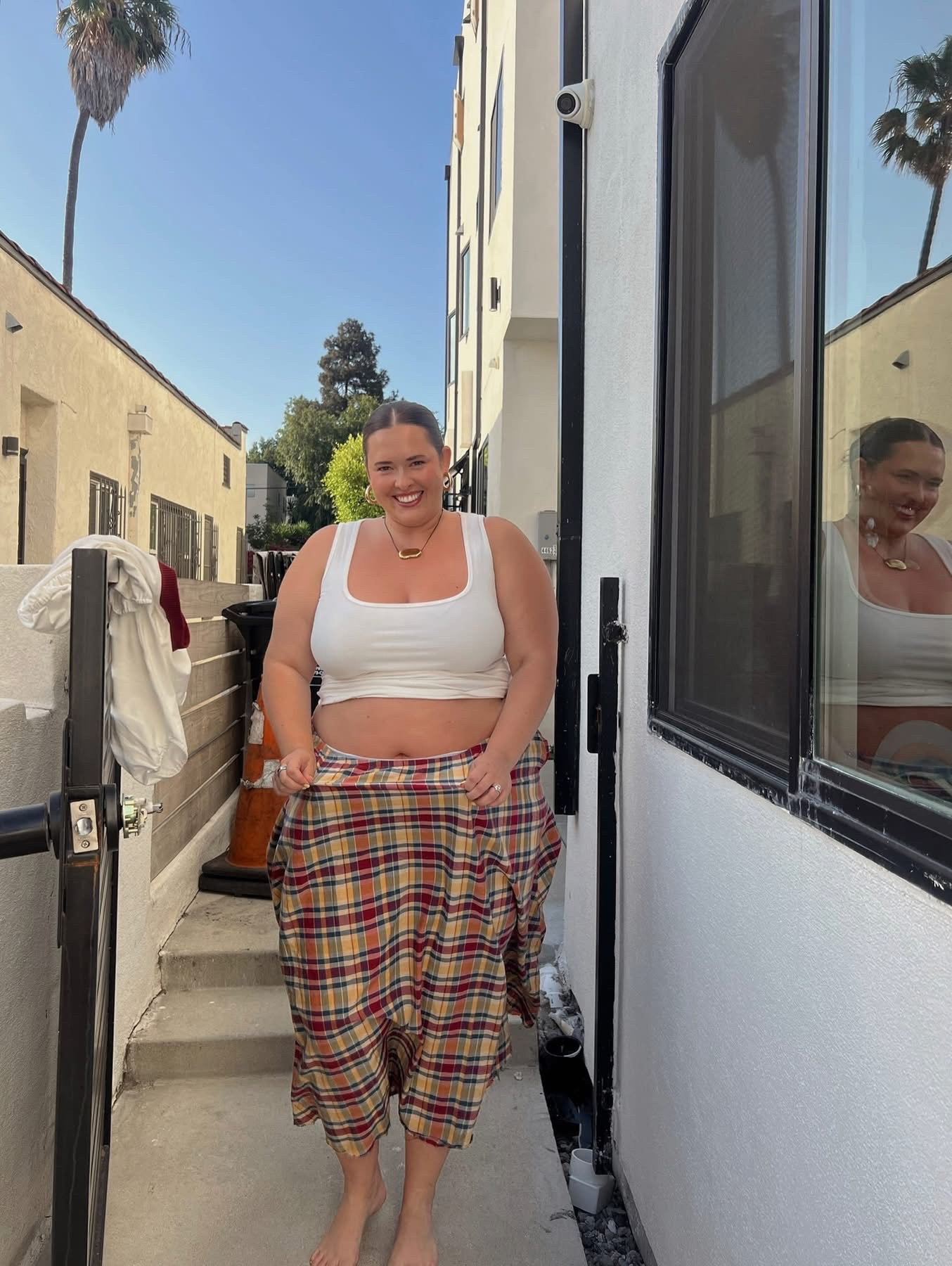 casual summer outfit 🤎

Plaid skirt, midi skirt, summer outfit, vacation outfit, curvy outfit 

#LTKPlusSize #LTKStyleTip #LTKSeasonal