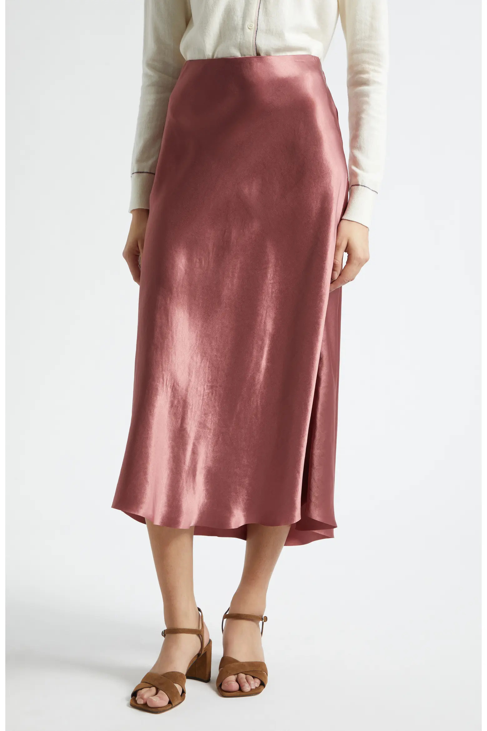 Bias Satin Midi Skirt (Women) | Nordstrom | Nordstrom