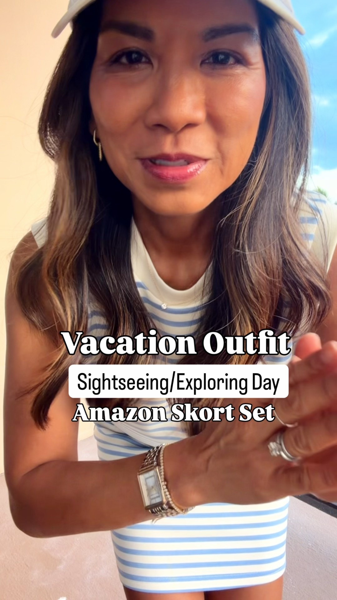 I’m 5’2” 118#ish for reference 
Skort set in small tts.
Shoes tts.
Vacation outfit, outfit to explore and sightsee. Amazon finds, fashion over 40, over 50 style, midlife fashion, petite fashion,midlife fashion, affordable fashion, fashion over40 

#LTKActive #LTKPetite #LTKOver40