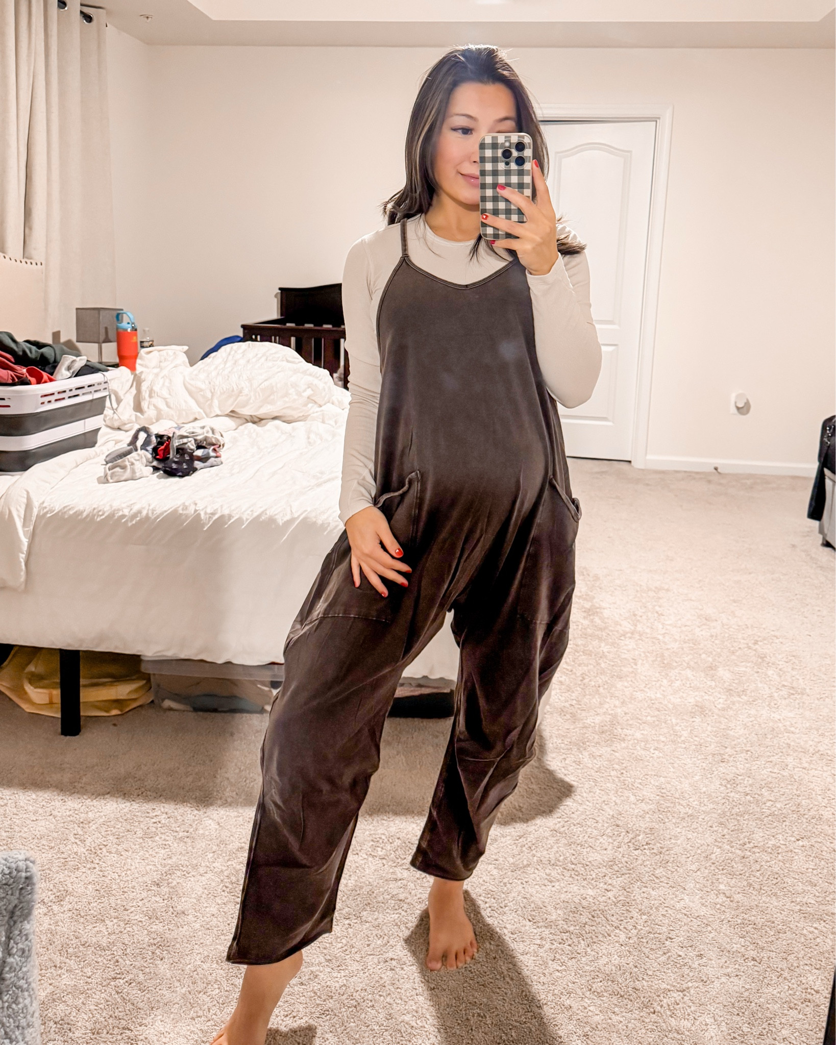 Favorite maternity outfit!

Free people hot shot onesie- size XS- it’s the darkest color they have which is more of a distressed dark gray. 
So comfy and perfect for postpartum also.

Third trimester, 28 weeks
Pregnancy
Pregnant
Trimester
Maternity style
Maternity onesie
Trend
Galentines 
Baby bump
Motherhood
Mom life
Mom styles

#LTKBump #LTKFindsUnder100 #LTKPetite