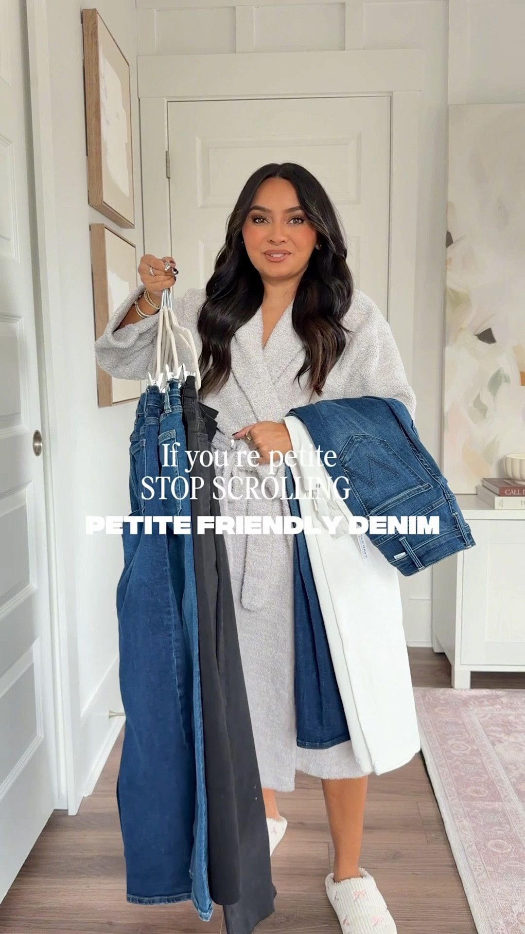 Petite Jeans I’m Taking Into 2026!
For reference: I’m 5’0, 32b bra size, and 2/26 in bottoms, pear shaped. 
*Everything I share is unaltered! TTS means true to size. Between size 5-6.6 in shoes

White tee size xs petite TTS
Heirloom wash flare jeans size 26 petite - the petite length is labeled as Lil. TTS. 29” inseam
Brown leather boots size 5.5 TTS


White tee size xs petite TTS
Black jeans size 0 regular and 0 petite - i size down a size in this brand. Petie length 25” inseam, regular 27” inseam - code KUT15 for 15% off 
Tan adobe color flats size 5 TTS

White tee size xs petite TTS
White jeans size 2 petite TTS 28.5 inseam 
Brown sandals are Hermes - similar linked

White tee size xs petite TTS
Dark cove wash stovepipe jeans size 26 petite TTS 26” inseamBrown Earth Strata / Off White / Gum sneakers size 6 TTS

White tee size xs petite TTS
Midnight blue wash flare jeans size 26, 30’ inseam TTS
Brown leather boots size 5.5 TTS


petite friendly jeans
petite denim
best jeans for petites
jeans for short women
petite jeans no hemming
high waisted petite jeans
petite straight leg jeans
petite wide leg jeans
petite denim trends 2026
petite capsule wardrobe
everyday petite outfits
Short girl jeans



#LTKootd #LTKPetite #LTKSaleAlert