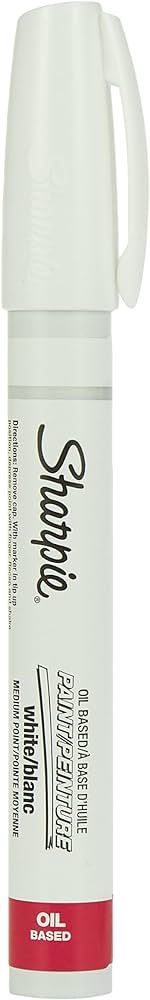 Sanford 35558 Sharpie Oil-Based Paint Marker, Medium Point, White, 1-Count | Amazon (US)