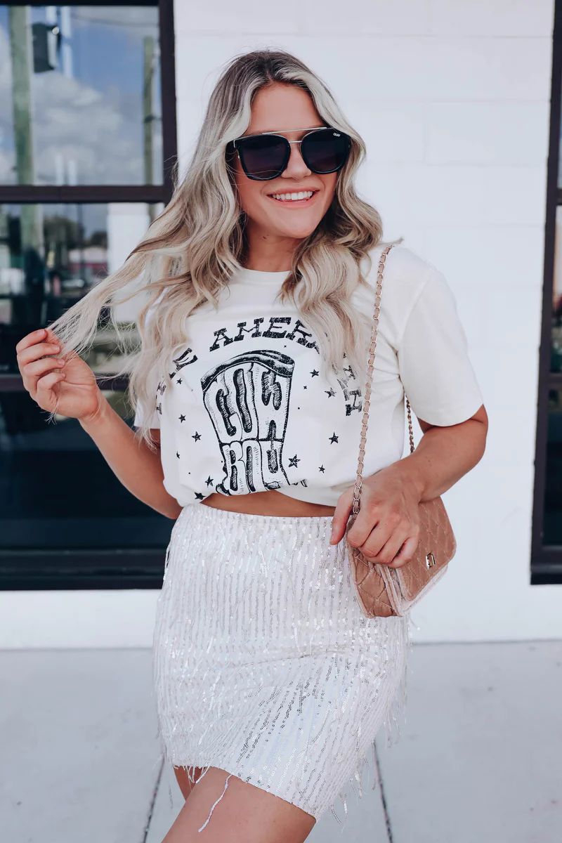 American Cowboy Graphic Tee - Ivory | Whiskey Darling Boutique