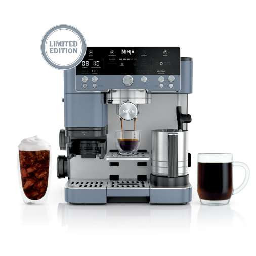 Ninja Luxe™ Café Premier 3 in 1 Espresso Drip Coffee & Cold Brew Maker (Trace Blue) | ES601BL | Ninja Kitchen