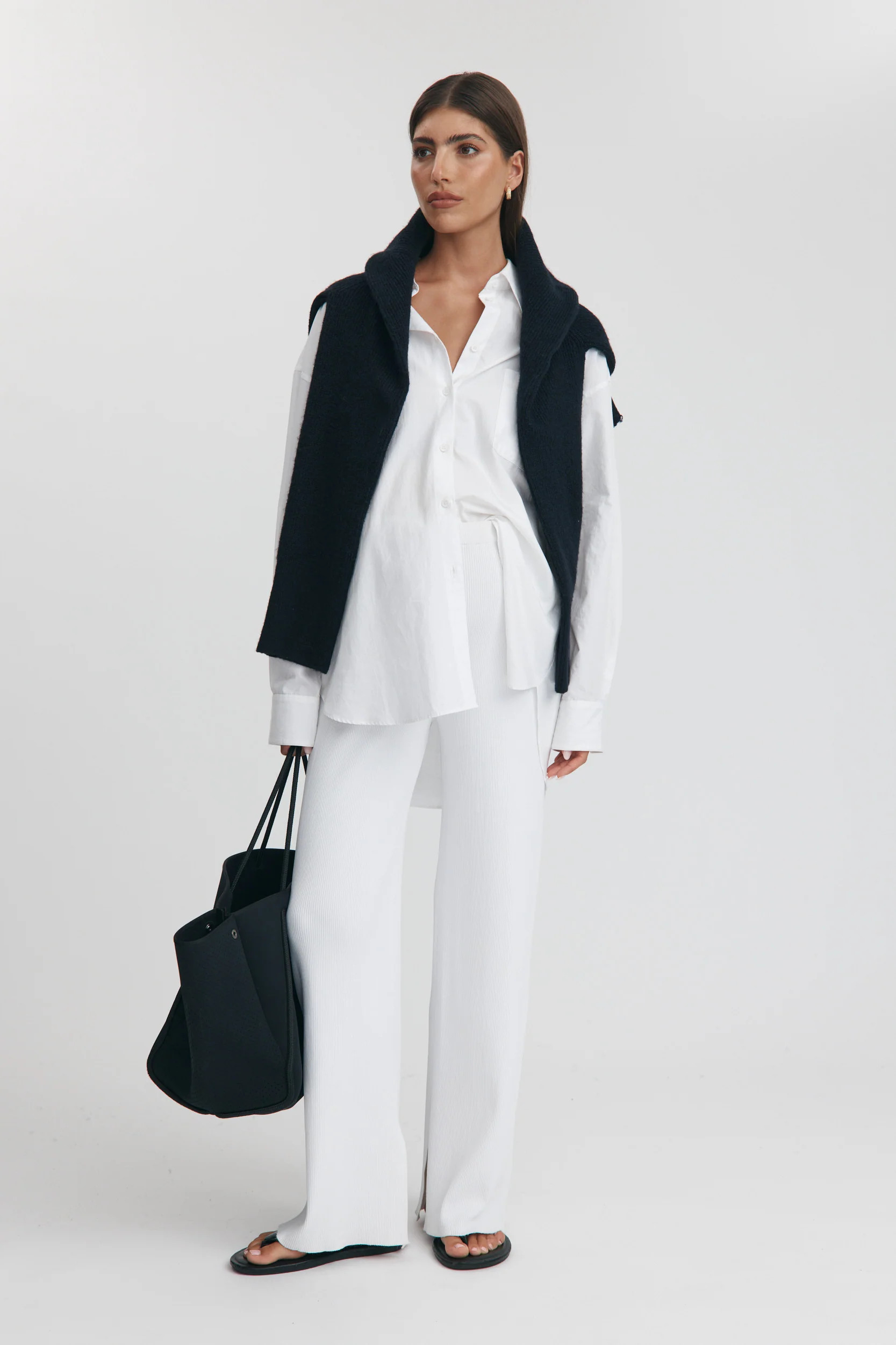 Celeste Wide Leg Pant (White) | Legoe Heritage Maternity APAC