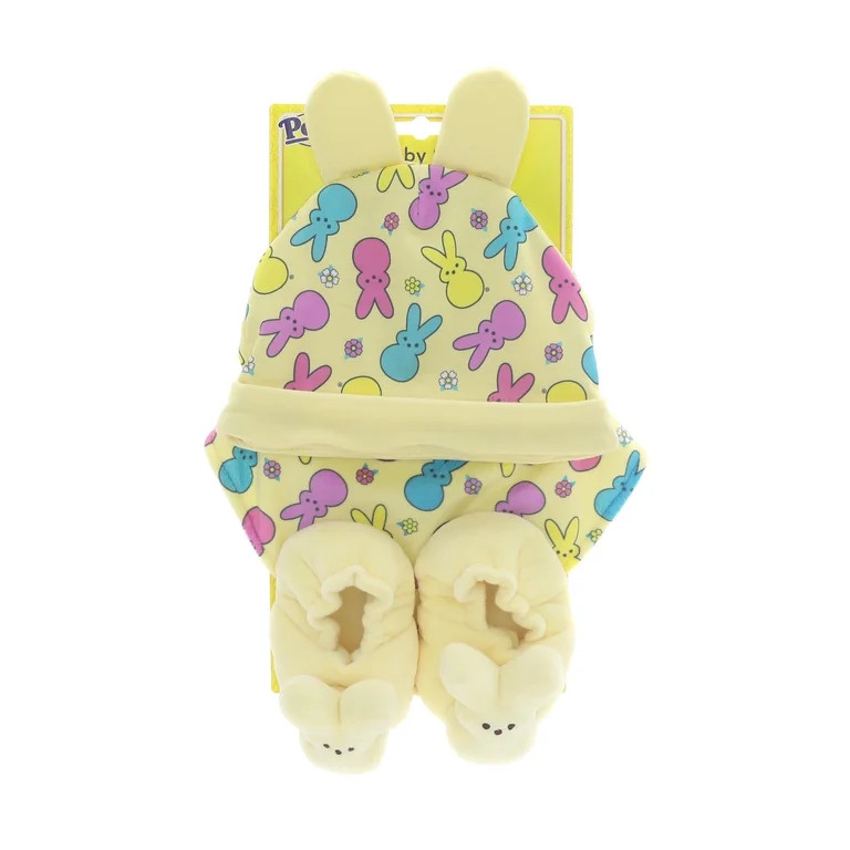 PEEPS® Bunny 3-Piece Baby Gift Set with Hat, Bib, and Booties—Yellow | Walmart (US)