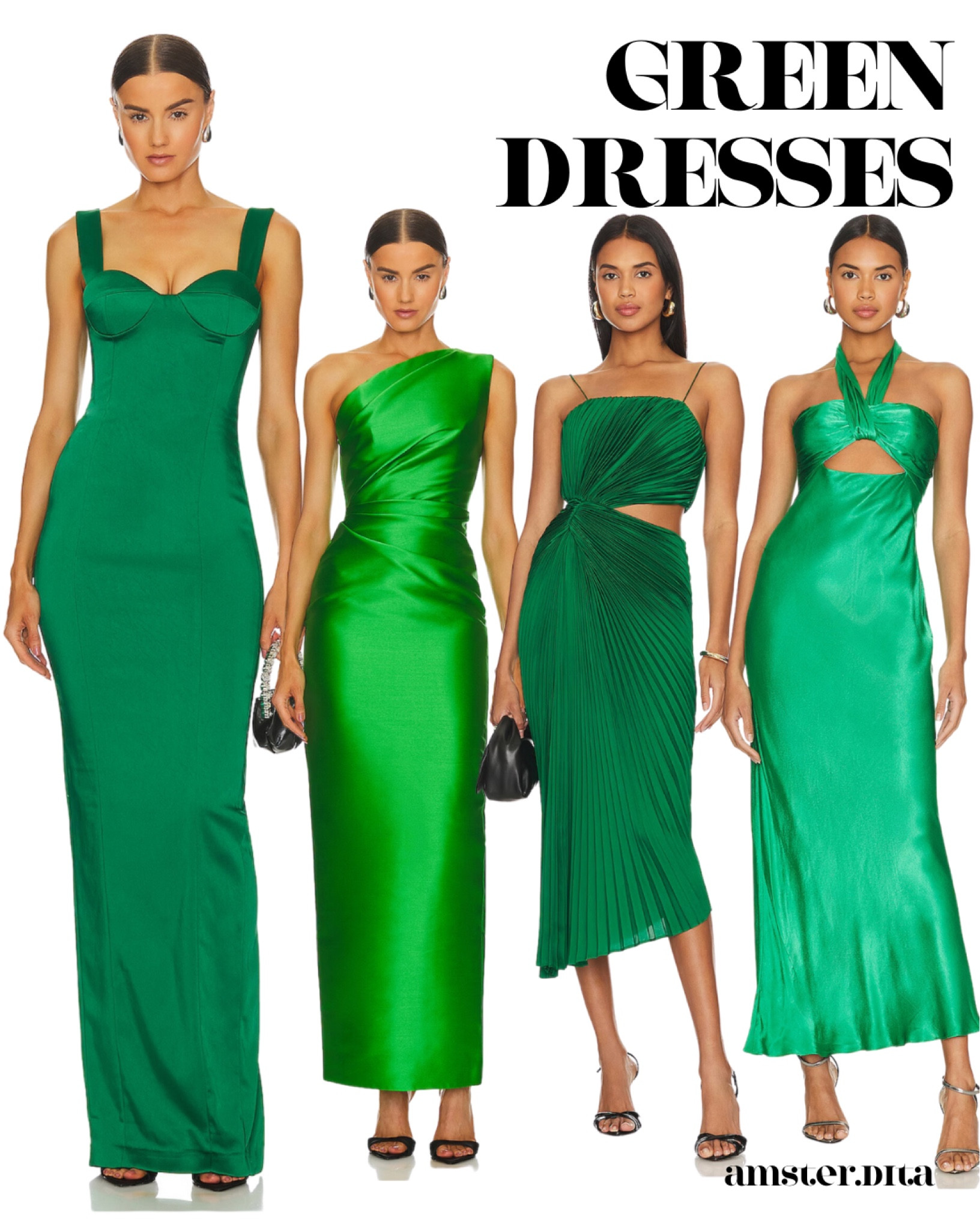 Luminous Green Dresses