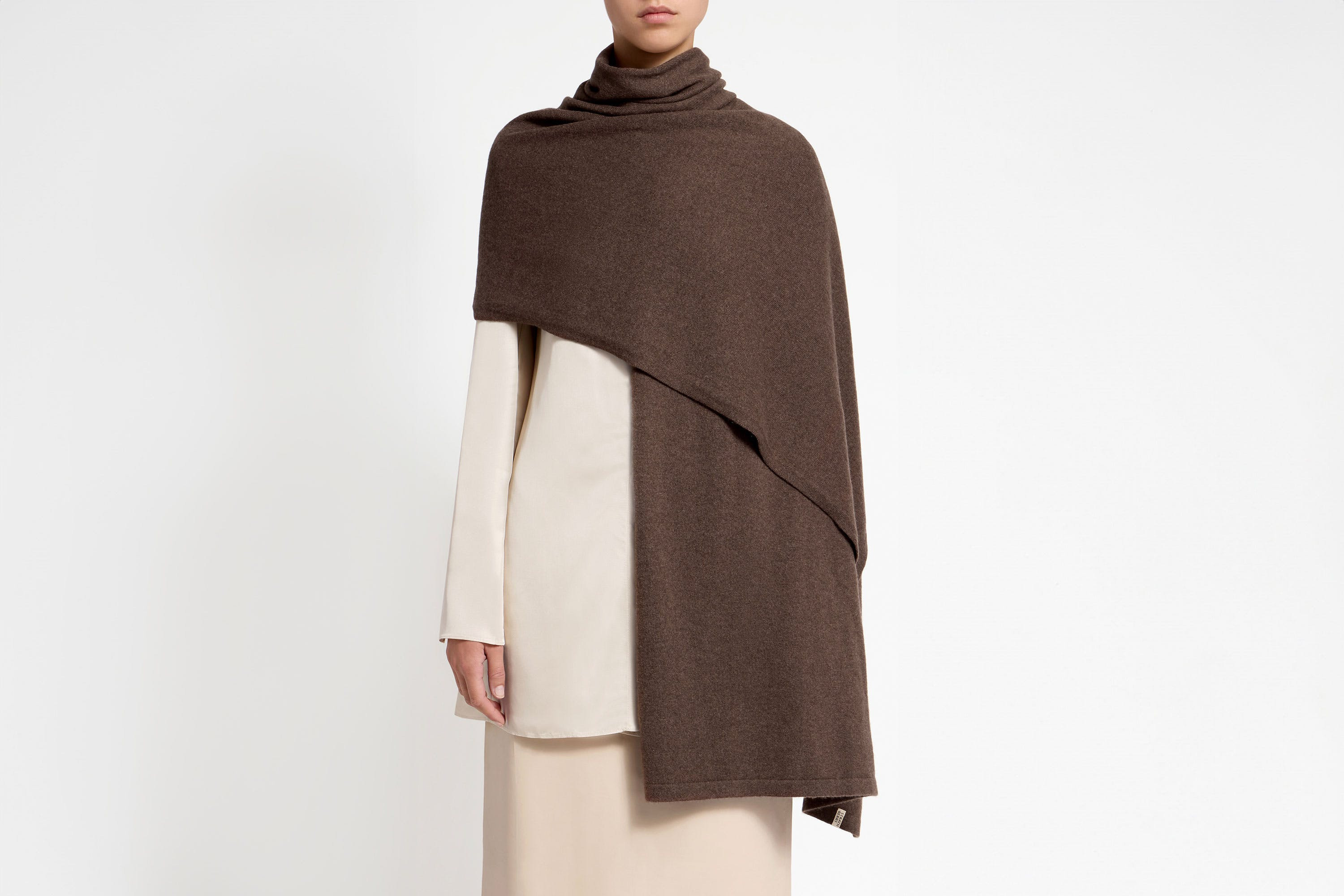 Strathberry - Westray Cashmere Travel Wrap - Brown | Strathberry