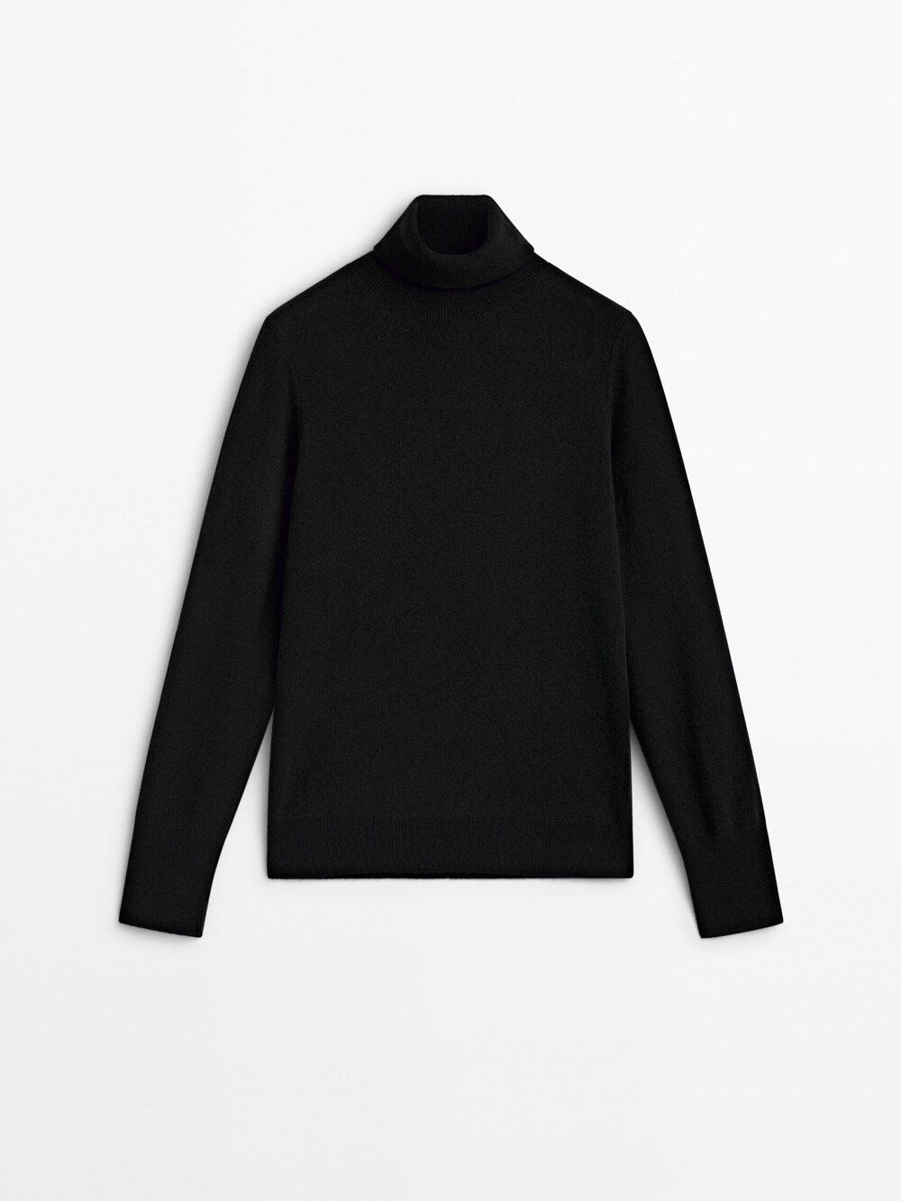 Wool and cashmere blend high neck sweater | Massimo Dutti (US)