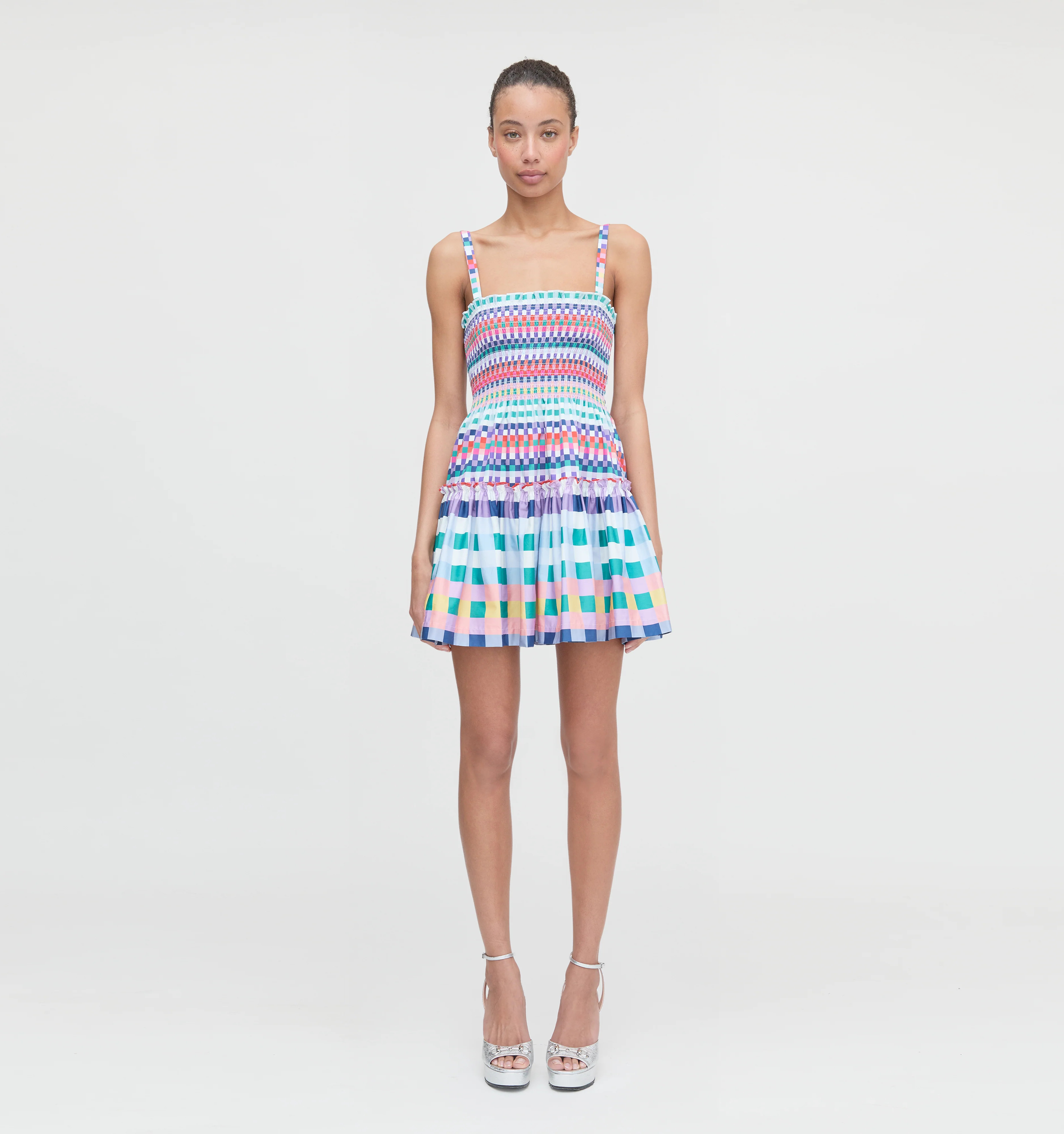 The Seraphina Mini Nap Dress - Multi Gingham | Hill House Home US