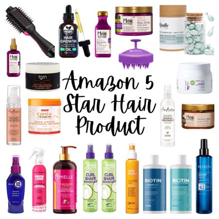 Amazon 5 Star Hair Products. Haircare. Hair. Hair products. Haircare products. Amazon products. Shampoo. Conditioner. Deep conditioner. Hair oil. Leave in conditioner. Hair mask. 

#LTKstyletip #LTKunder50 #LTKbeauty