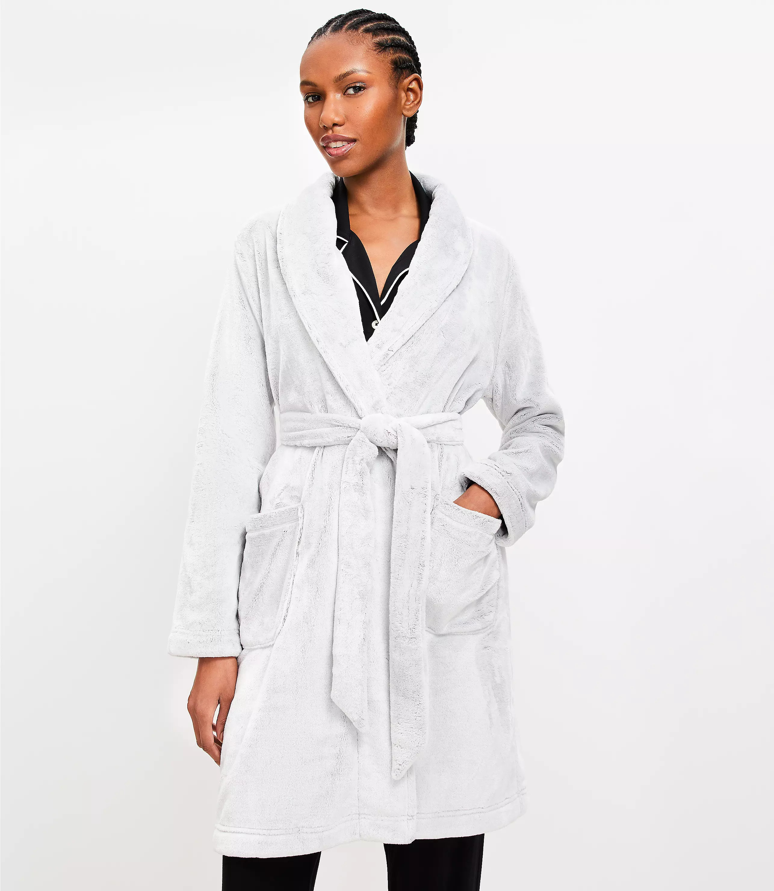 Cozy Faux Fur Pocket Robe | LOFT