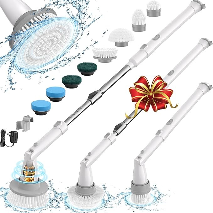 Sweepulire Electric Spin Scrubber for Cleaning, Shower Scrubber with Long Handle, 2 Spin Speeds, ... | Amazon (US)