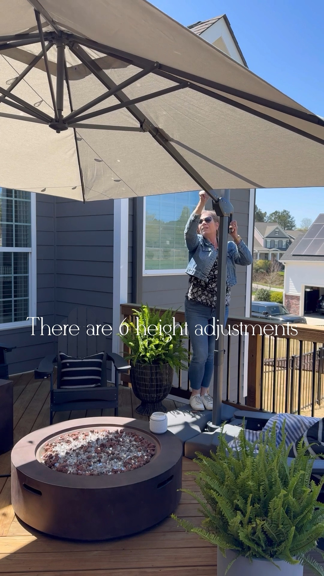 Purple Leaf Cantilever Umbrella

10ft cantilever umbrella, umbrella stand, umbrella cover, fire pit, propane table, foldable Adirondack chairs, planters, umbrella base

Use code: “CCMXPDNX” for 5% off before July 16,2024.

#LTKSeasonal #LTKSummerSales #LTKHome