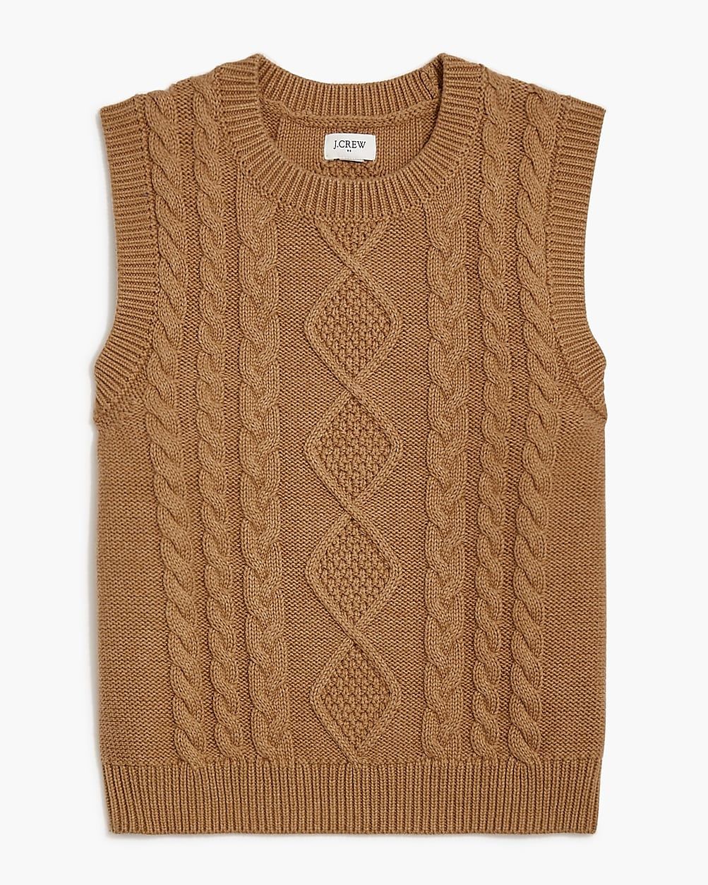 Cable-knit sweater-vest | J.Crew Factory