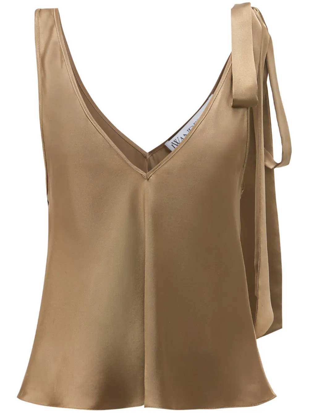 JW Anderson Sleeveless Silk Top | Brown | FARFETCH JO | Farfetch Global