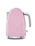 Smeg KLF03PKUS 50's Retro Style Aesthetic Electric Kettle with Embossed Logo, Pink | Amazon (US)