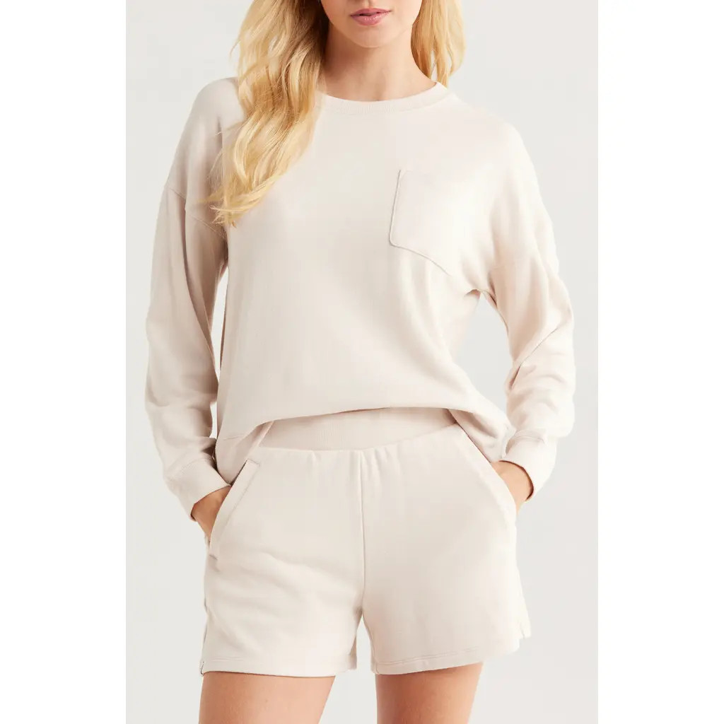 Barefoot Dreams® Malibu Brushed Fleece Pajamas in Stone at Nordstrom Rack, Size X-Large | Nordstrom Rack