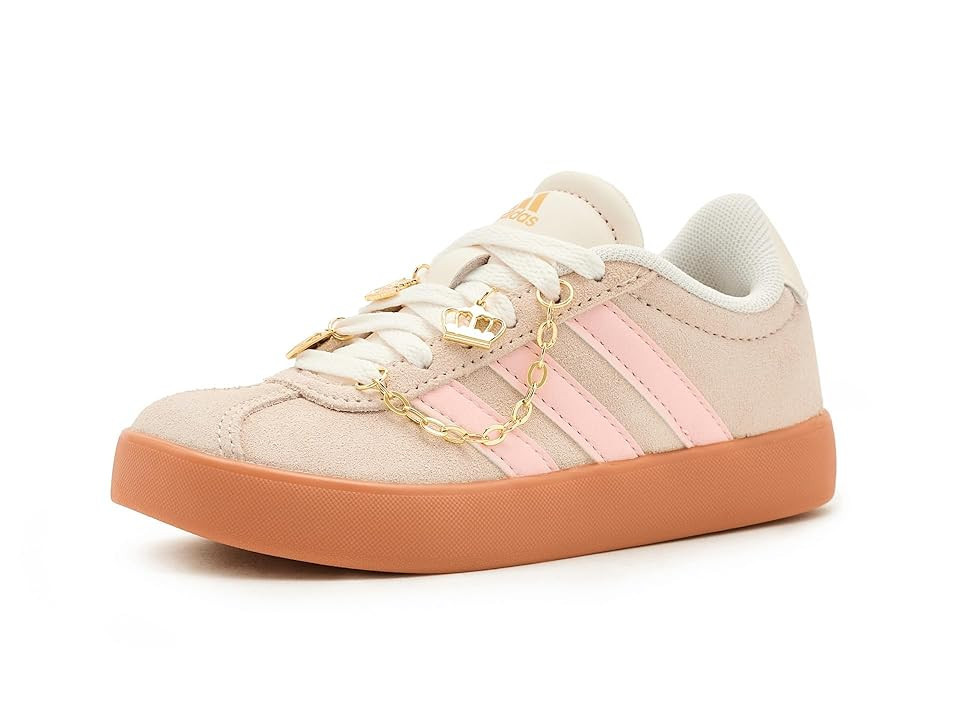 adidas Kids VL Court 3.0 Shoes (Little Kid/Big Kid) Kid's Shoes Crystal Linen/Blush Pink/Off White: 5.5 Big Kid M, Rubber/Suede | Zappos.com