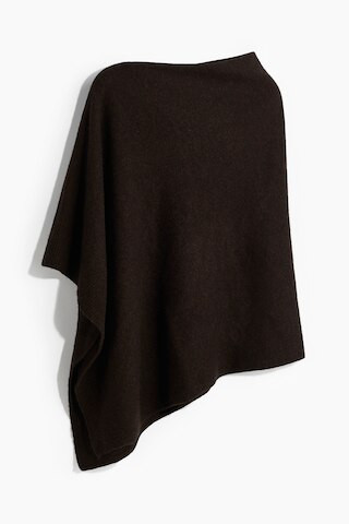 H & M - Fine-knit cashmere-blend poncho - Brown | H&M (UK, MY, IN, SG, PH, TW, HK)