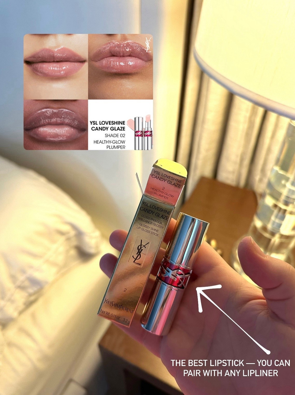 YSL candy glaze lip shine lip stick | best lipstick ever because you can pair with any lip liner | Sephora and makeup find 

#LTKdayinmylife #LTKBeauty #LTKselfcare