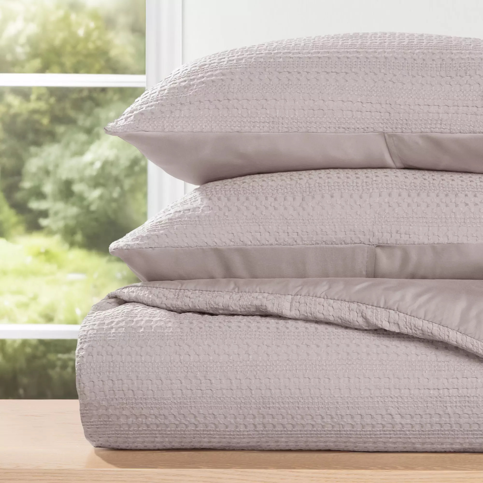 Urban Loft's Waffle Textured 3 Piece Comforter Set All Season Down-alternative Ultra Soft Bedding | Kohl's