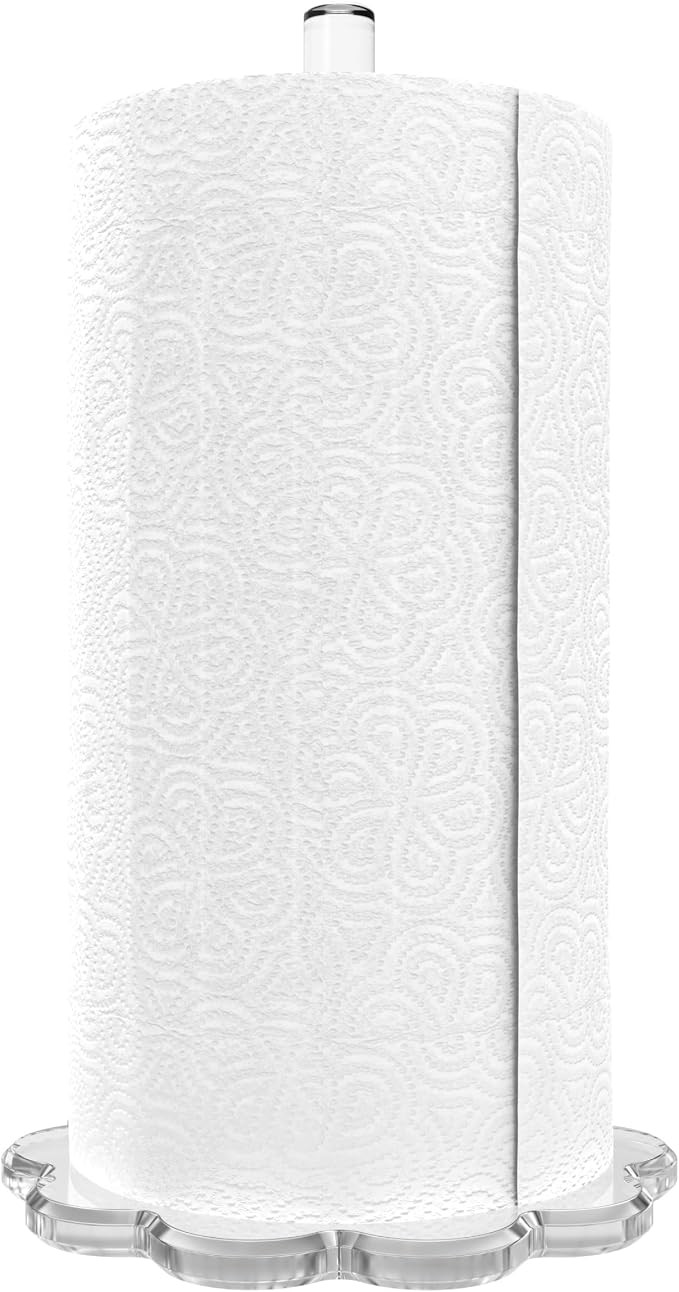 Clear Acrylic Paper Towel Holder w/Scalloped Base | Amazon (US)