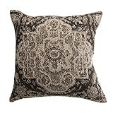 Bloomingville Grey Square Cotton Blend Chenille Jacquard Pillow, 1 Count (Pack of 1) | Amazon (US)