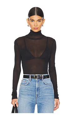 Free People x Intimately FP On Air Turtleneck Top in Black from Revolve.com | Revolve Clothing (Global)