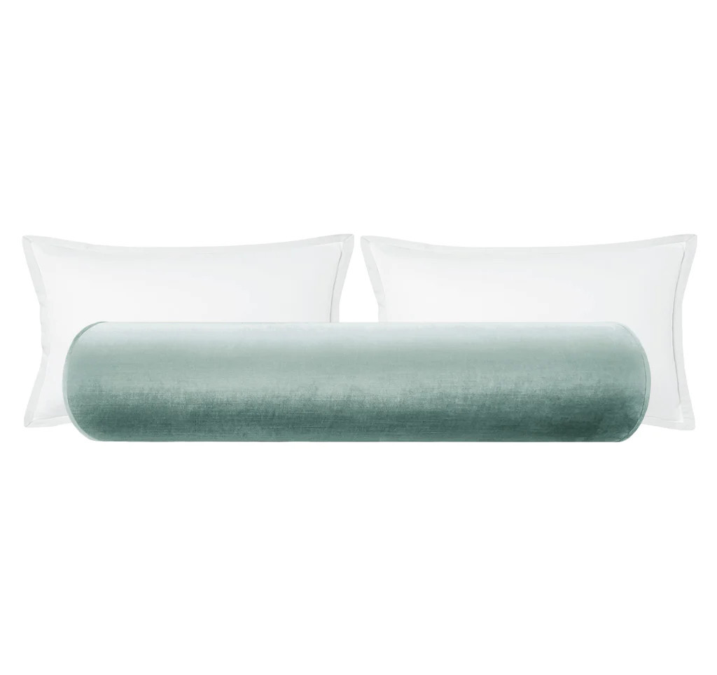THE BOLSTER :: FAUX SILK VELVET // TURKISH BLUE | LITTLE DESIGN COMPANY