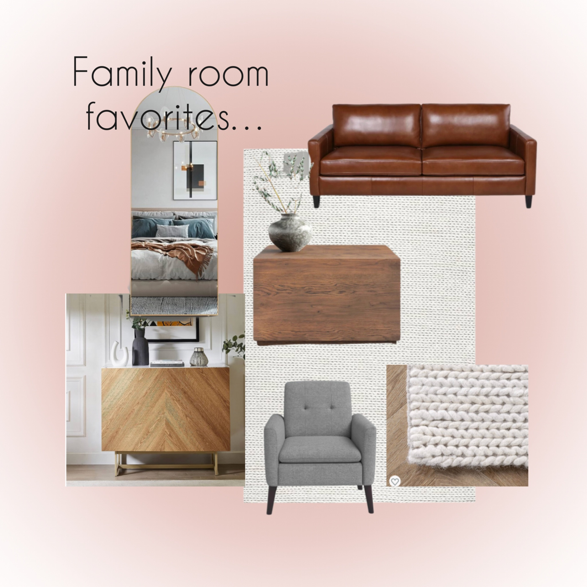 Family room pieces for our Florida design project! On a budget AND staples.  Wayfair and Amazon 