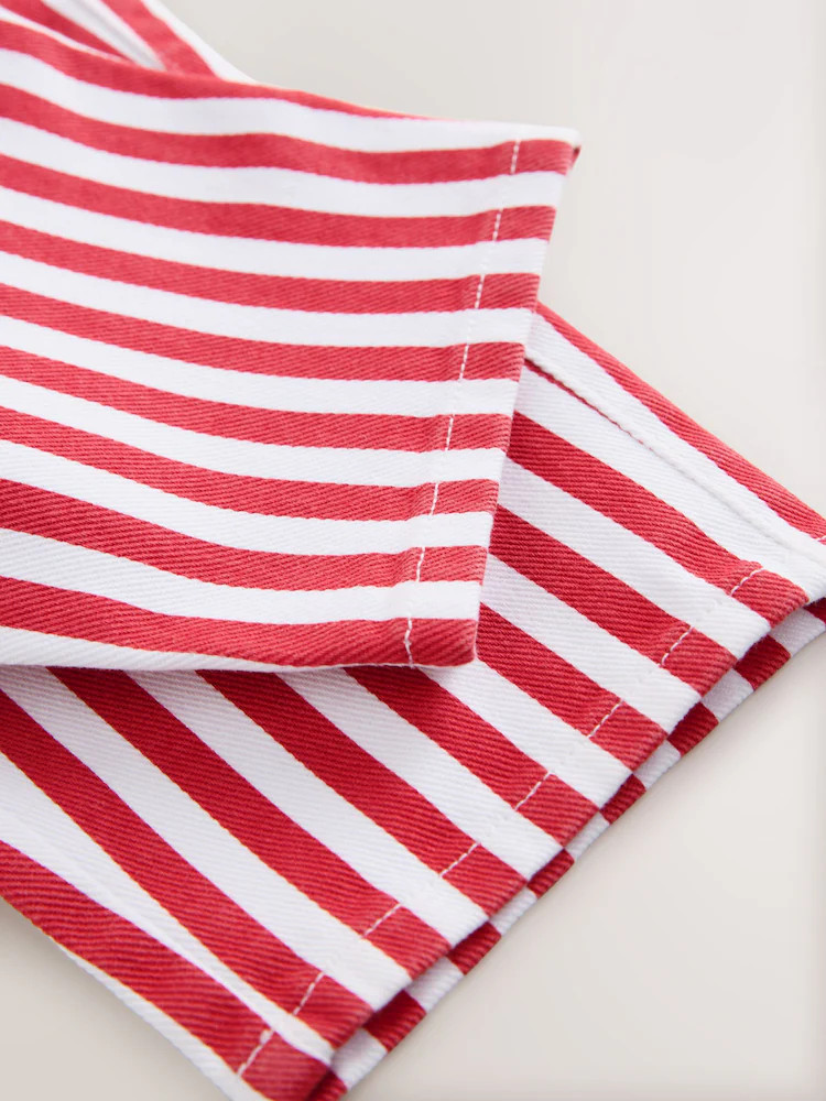 Red/Ecru Pull On Wide Trousers (3mths-7yrs) | Next US