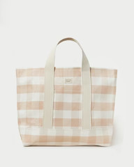 Bodie Blush Gingham Oversized Tote | Loeffler Randall