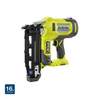 RYOBI ONE+ 18V 16-Gauge Cordless AirStrike Finish Nailer (Tool Only) P326 - The Home Depot | The Home Depot