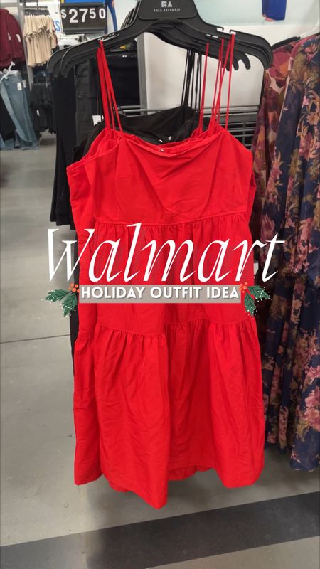 $39 red midi dress from Walmart // holiday dress, holiday outfits 

#LTKHoliday #LTKVideo #LTKfindsunder50