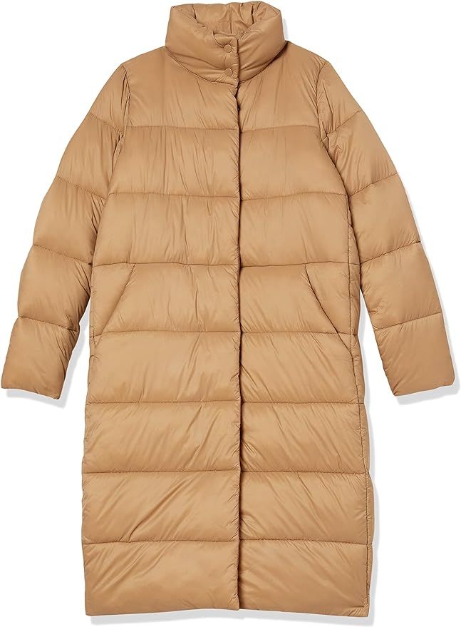 Amazon Essentials Women's Lightweight Water-Resistant Winter Longer Length Cocoon Puffer Coat | Amazon (US)
