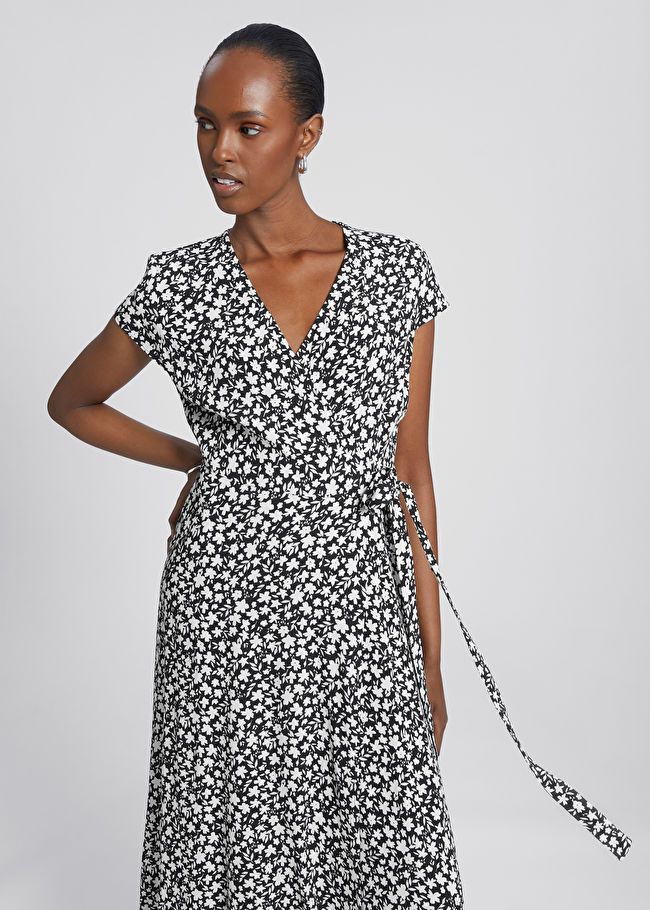 Printed Midi Wrap Dress | & Other Stories US