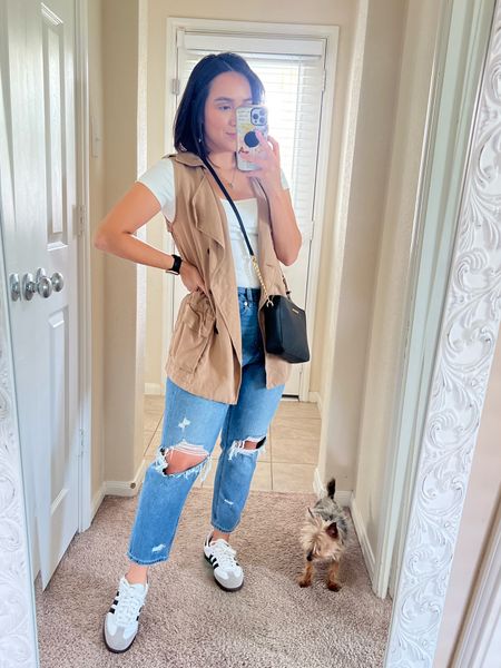 Happy Friday!! GRWM OOTD! 
The trench coat is really old but was able to find other ones 🥰

Jeans-6short
Bodysuit-S


Spring outfit ideas
Spring Fashion
Mom outfit ideas
Mom fashion ideas
Petite and curvy outfit ideas
Samba og outfits
Casual outfit
Casual fashion
Simple fashion ideas
Simple outfits
American eagle jeans
Bodysuits
Trench coat
OOTD



#LTKbeauty #LTKstyletip #LTKfindsunder100