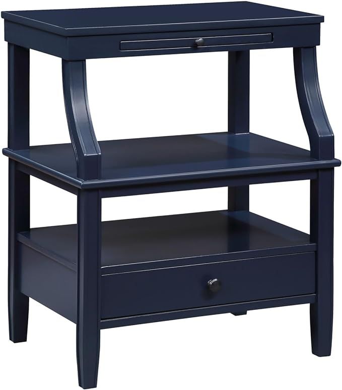Comfort Pointe Newton Midnight Blue Wood Storage 1-Drawer Nightstand | Amazon (US)
