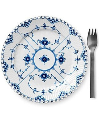 Royal Copenhagen Blue Fluted Full Lace Dessert Plate - Blue | Dillard's