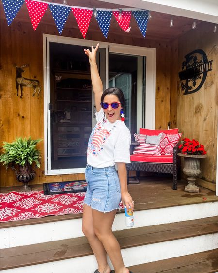 So excited for all these patriotic looks! My tee & sweater have been restocked from last year! 🇺🇸🌭🎆

Use code: MAY20 for 20% off

Wearing size:
S t-shirt (oversized fit)
XS sweater (runs large, size down)

4th of July
Memorial Day
Patriotic outfit
Summer outfit

#LTKFindsUnder50 #LTKSeasonal #LTKFindsUnder100