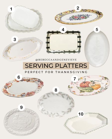 Serving platters for different budgets! 
-
Thanksgiving decor. Serving platter. Dining table. 

#LTKhome #LTKfindsunder50 #LTKHoliday