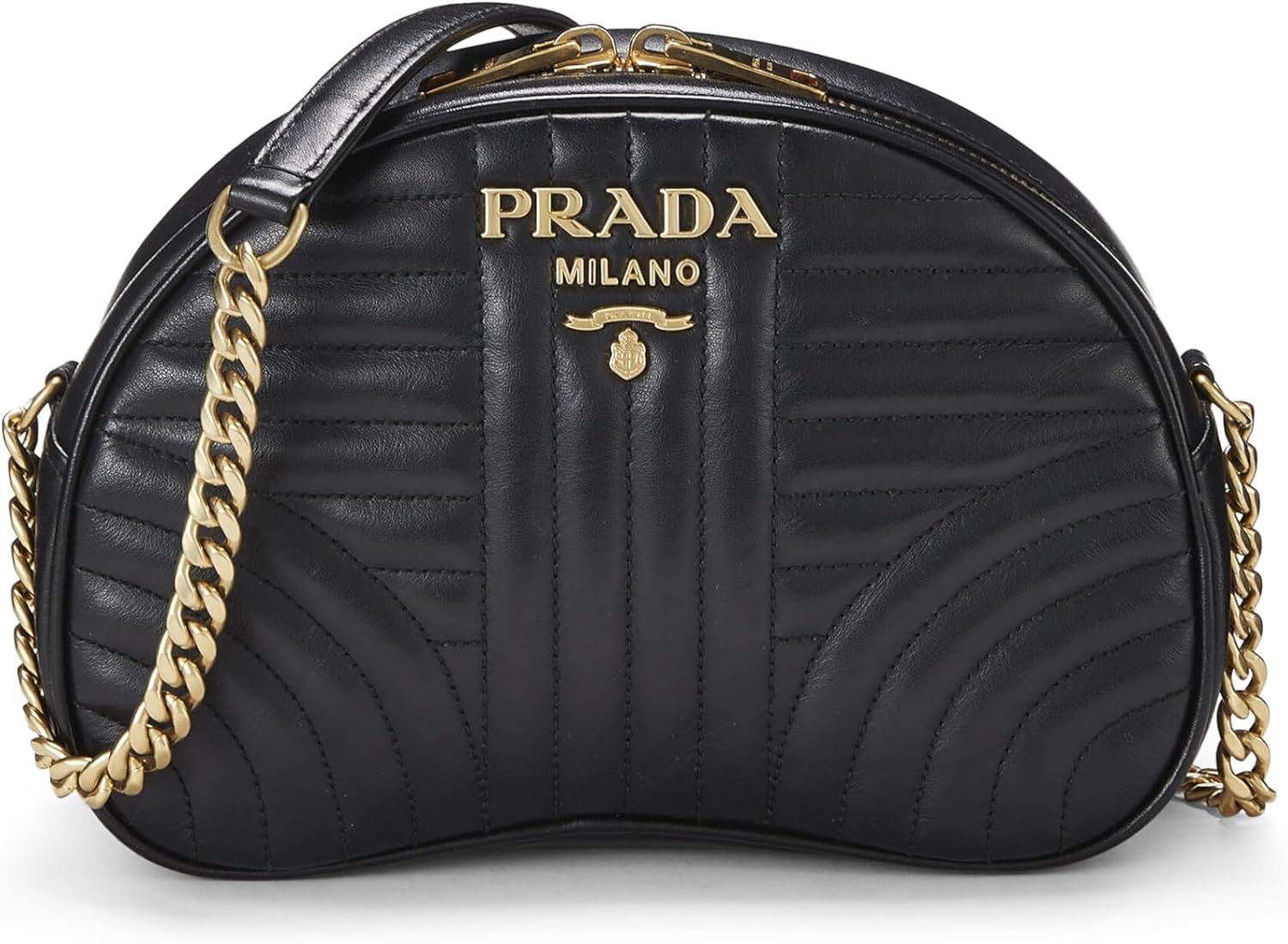 Amazon.com: Prada, Pre-Loved Black Calfskin Diagramme Crossbody, Black : Luxury Stores | Amazon (US)