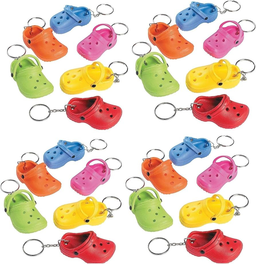 Bulk 24 Count Of Mini Clog Keychain Rubber Slipper Key chain Shoe For Women Teens Cute Adorable C... | Amazon (US)