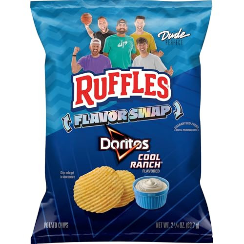 Ruffles Doritos Cool Ranch Flavor Swap Potato Chips, 2.25 oz Bag | Amazon (US)
