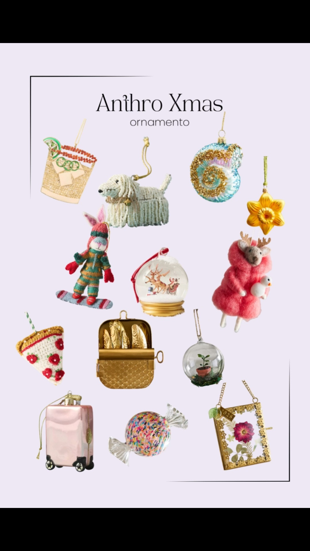 Anthropologie is having a limited time sale run to get all your Xmas decor before the sale end

Rounded up the cutest Anthropologie Christmas ornaments; quirky, colorful, whimsical, and guaranteed to make your tree the main character. From glittery food ornaments to tiny animals and magical minis… this is the holiday chaos we LOVE. ✨🌈

Tap to shop my fave Anthro holiday ornaments before they sell out! 🎁✨
#AntroChristmas #WhimsicalChristmas #LTKXmas #LTKSalesAlert

#LTKSaleAlert #LTKCyberWeek #LTKHoliday