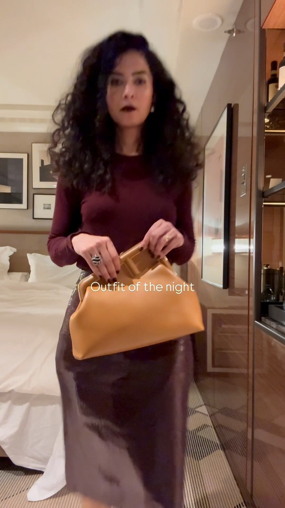 Winter means darker colors. Maroon with camel is a great combination #winterlook #sequins #skirt 

#LTKHoliday #LTKootd #LTKgrwm