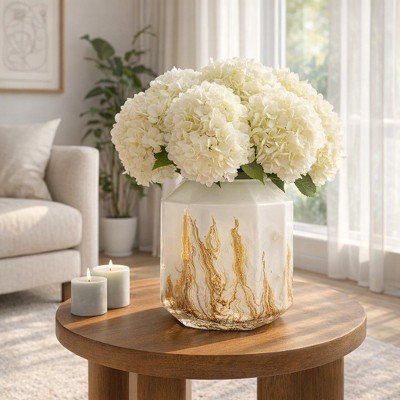 Modern Glass Vase with Swirl Pattern -Textured Finish - -Contemporary Vase for Bedroom, Office, and Home Decor - 10" Copper | Target